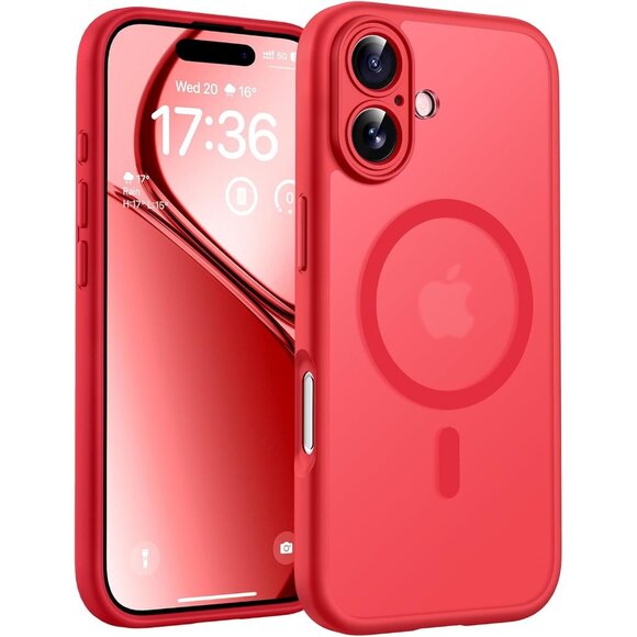 Red Iphone 17 Pro Max Full Camera Protection Translucent Matte Phone Case - Picture 1 of 6